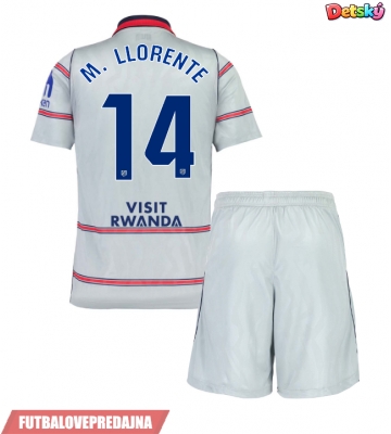 Lacne Dětský Futbalové dres Atletico Madrid Marcos Llorente #14 2026-27 Krátky Rukáv - Tretina (+ trenírky)